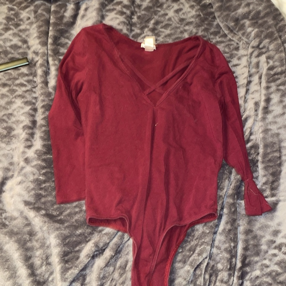Burgundy bodysuit